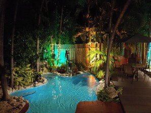 Outdoor pool, a heated pool - Hemingway Caribbean Townhome/Private Pool by Beach,Key West charm,free parking (Key West)