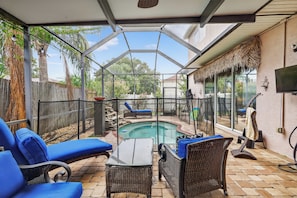 Outdoor pool, a heated pool