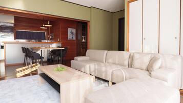 Economy Apartment, Non Smoking | Living area