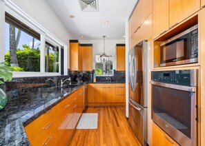 Microwave, oven, stovetop, dishwasher