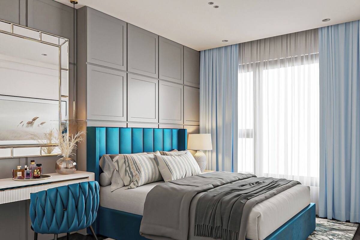 Grand-Apartment, 2 Schlafzimmer, Balkon, Stadtblick | Individuell dekoriert, individuell eingerichtet, Schreibtisch