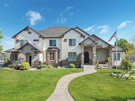 Exterior. Spacious 10-bedroom Luxury Home with Fitness and Game room in charming Bluffdale