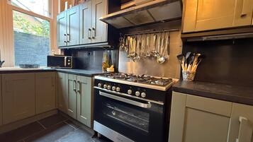 Microwave, oven, stovetop, dishwasher