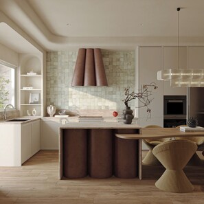 Tetera/pava eléctrica, mesa de comedor