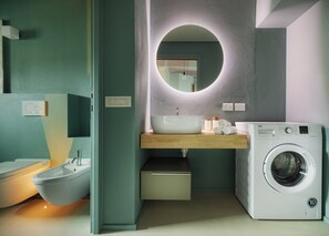 Standard Studio, City View | Bathroom | Shower, hair dryer, towels, soap - DONIZETTI STUDIOS (Bergamo)