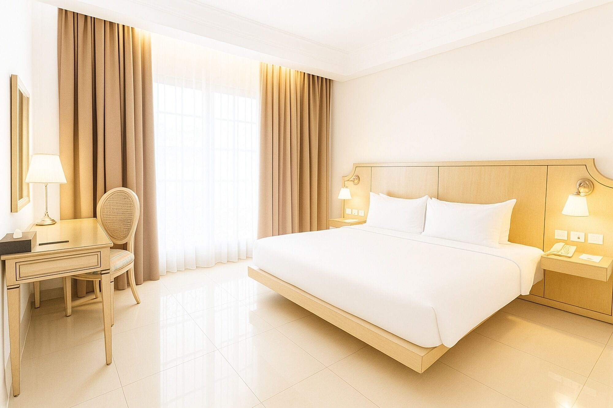 Dobbeltrom – deluxe | Skrivebord, wi-fi (inkludert) og sengetøy