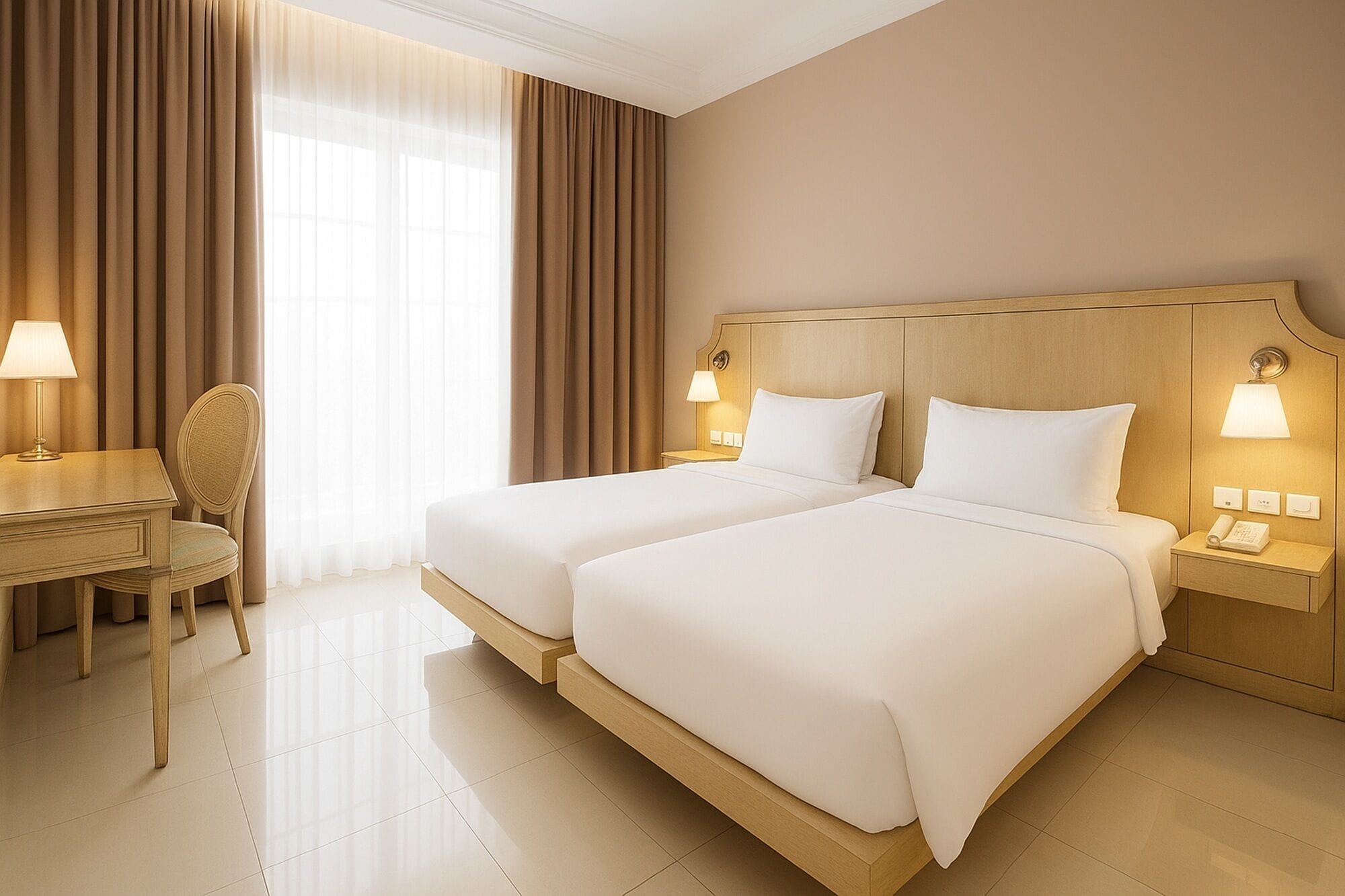 Tomannsrom – deluxe | Skrivebord, wi-fi (inkludert) og sengetøy