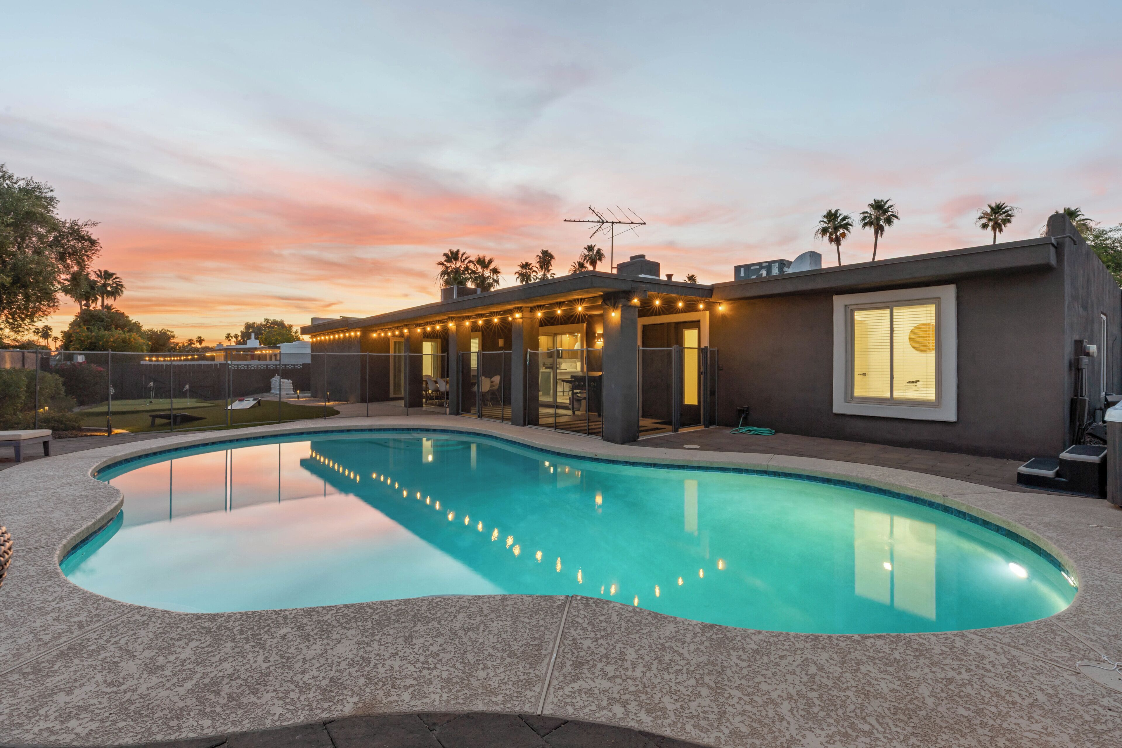 A heated pool