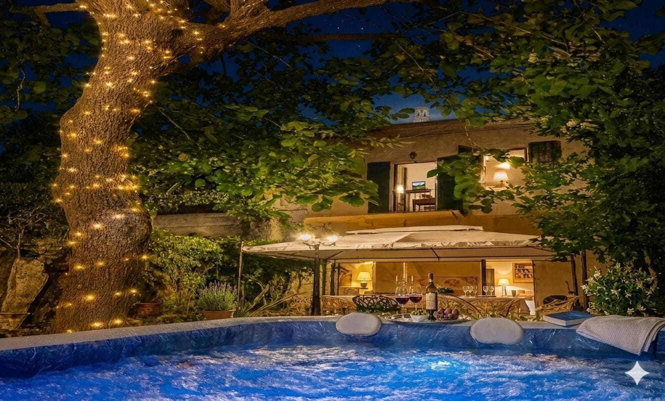 屋外ダイニングエリア