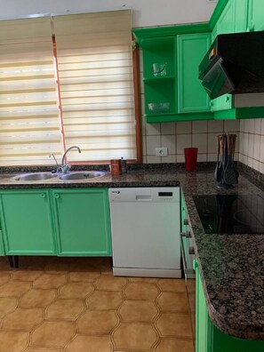 Microwave, oven, stovetop, dishwasher