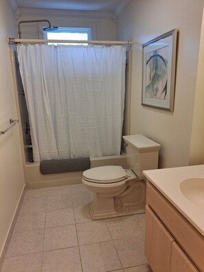 Towels, soap, shampoo, toilet paper