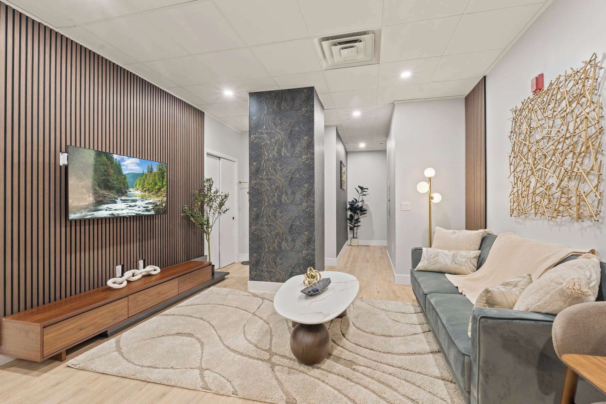 Televisión y oficina 