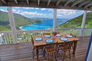 Outdoor dining - NEW LISTING: Spacious 1 Bedroom Villa, Magnificent Views, 5 Mins To Beaches (Cane Garden Bay)