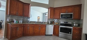 Microwave, oven, stovetop, dishwasher