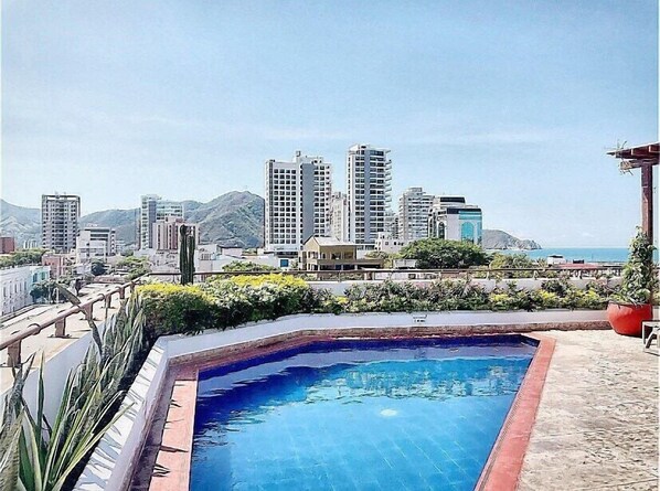 Pool - New Cozy 2 Bd in the heart os historical center (Santa Marta)