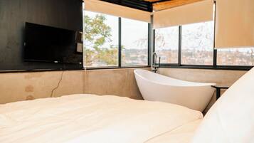 1 bedroom, iron/ironing board, internet, bed sheets