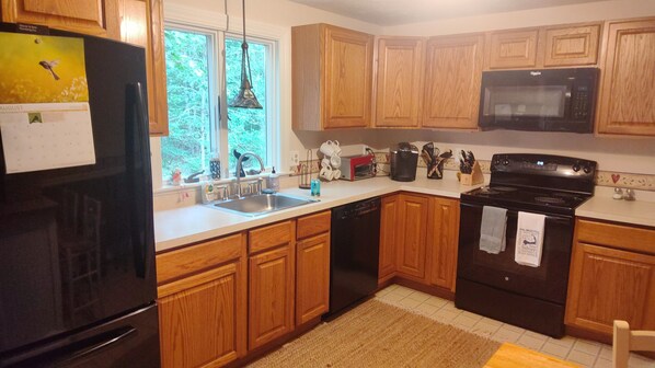 Microwave, oven, stovetop, dishwasher
