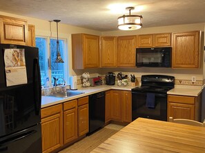 Microwave, oven, stovetop, dishwasher