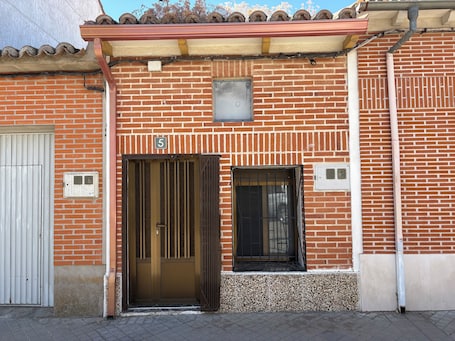 Exterior detail. House with patio