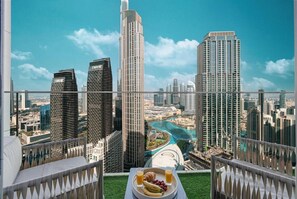 Stunning Downtown 4BR Sky High Luxury | Balcony view