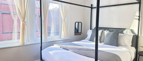 1 bedroom, iron/ironing board, bed sheets
