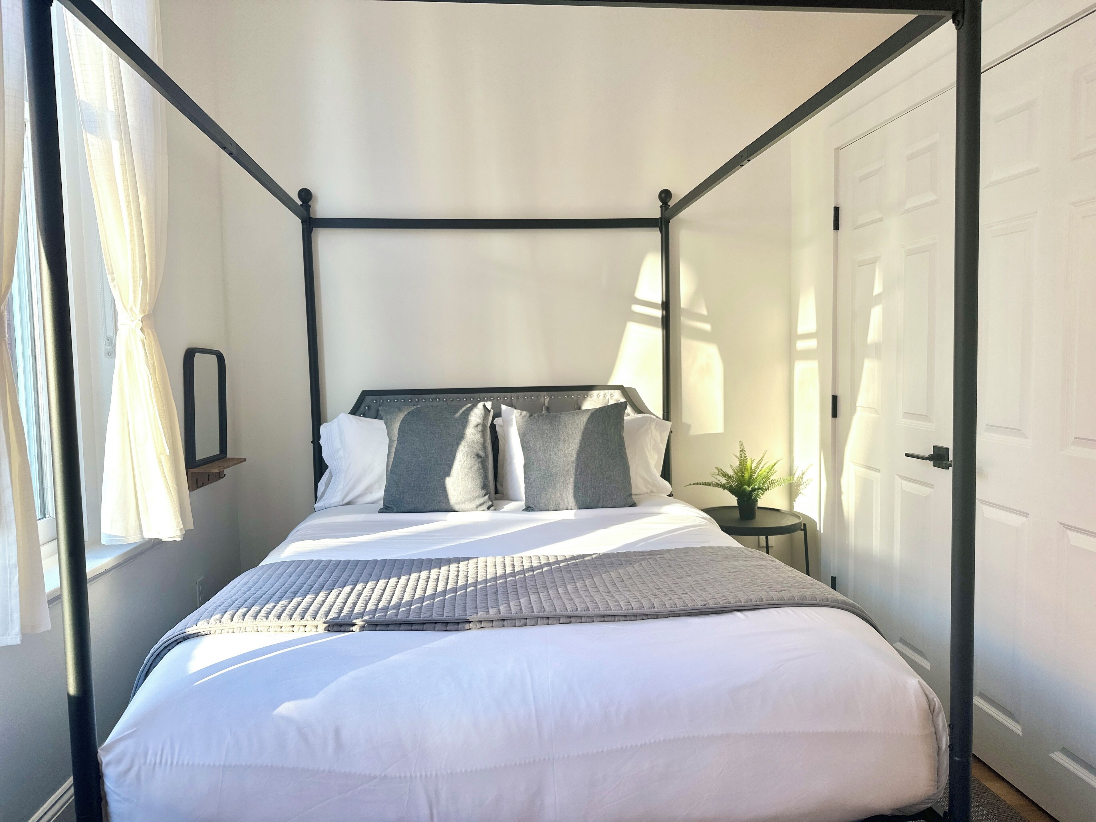 1 bedroom, iron/ironing board, bed sheets