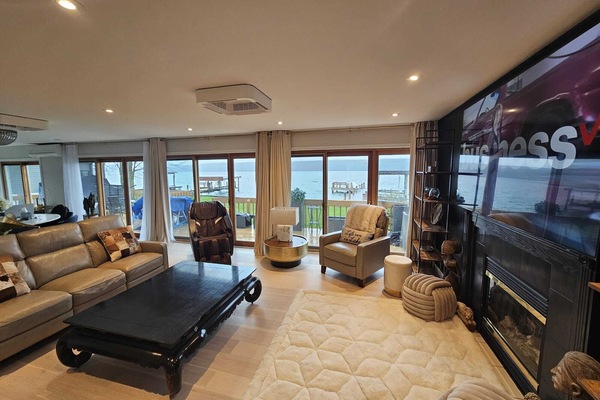 TV connectée, cheminée