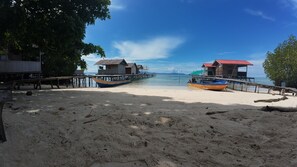 Private beach, white sand, beach shuttle