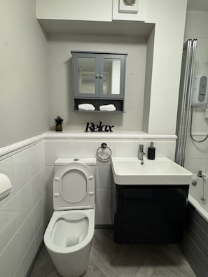 Towels, soap, toilet paper