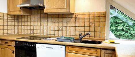 Microwave, oven, stovetop, dishwasher