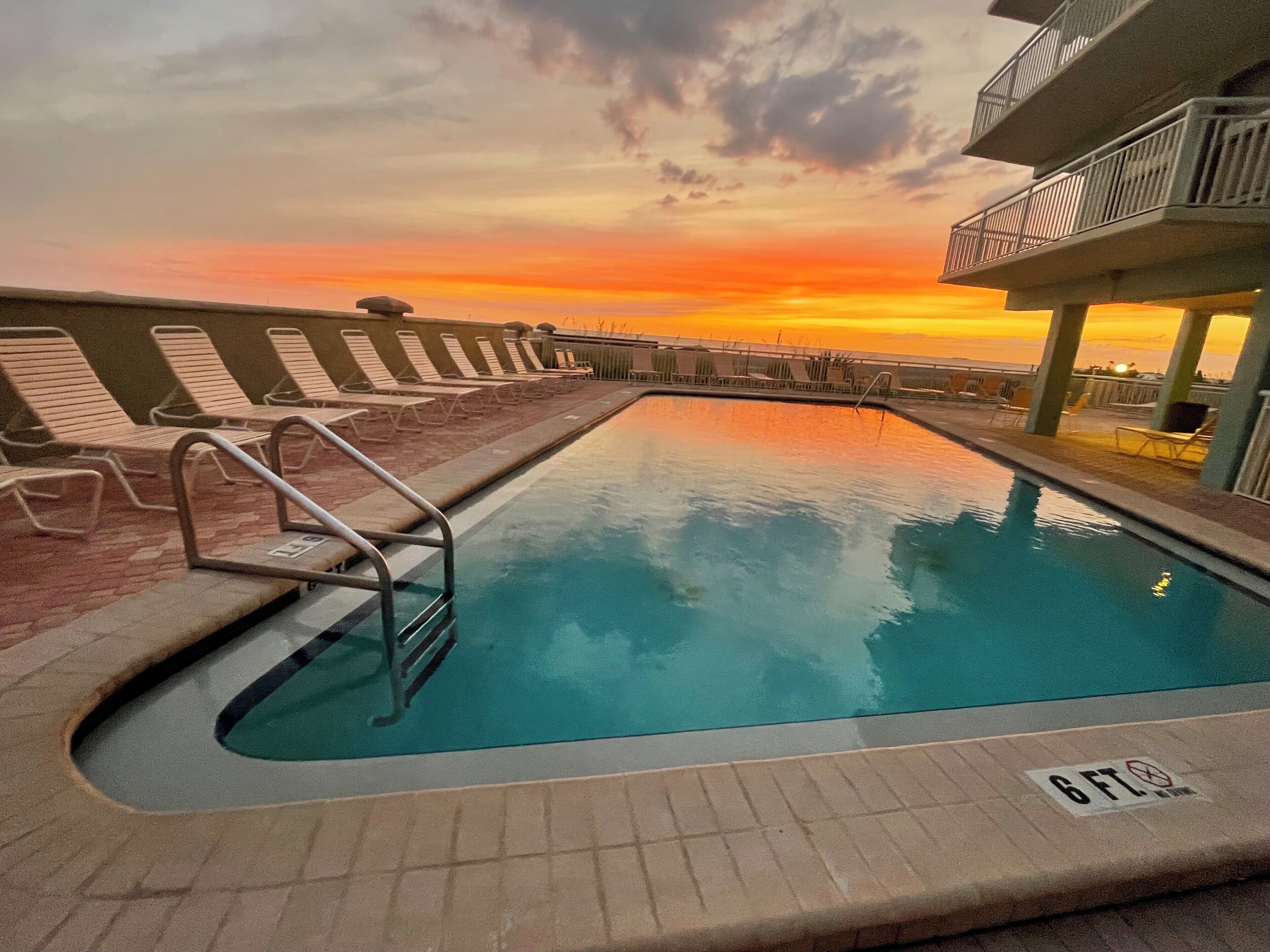 Piscine extérieure, piscine chauffée