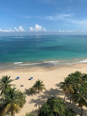 Sun-loungers, beach towels