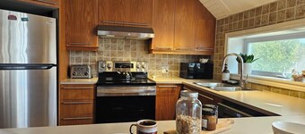 Work, creative or vacation residencies.