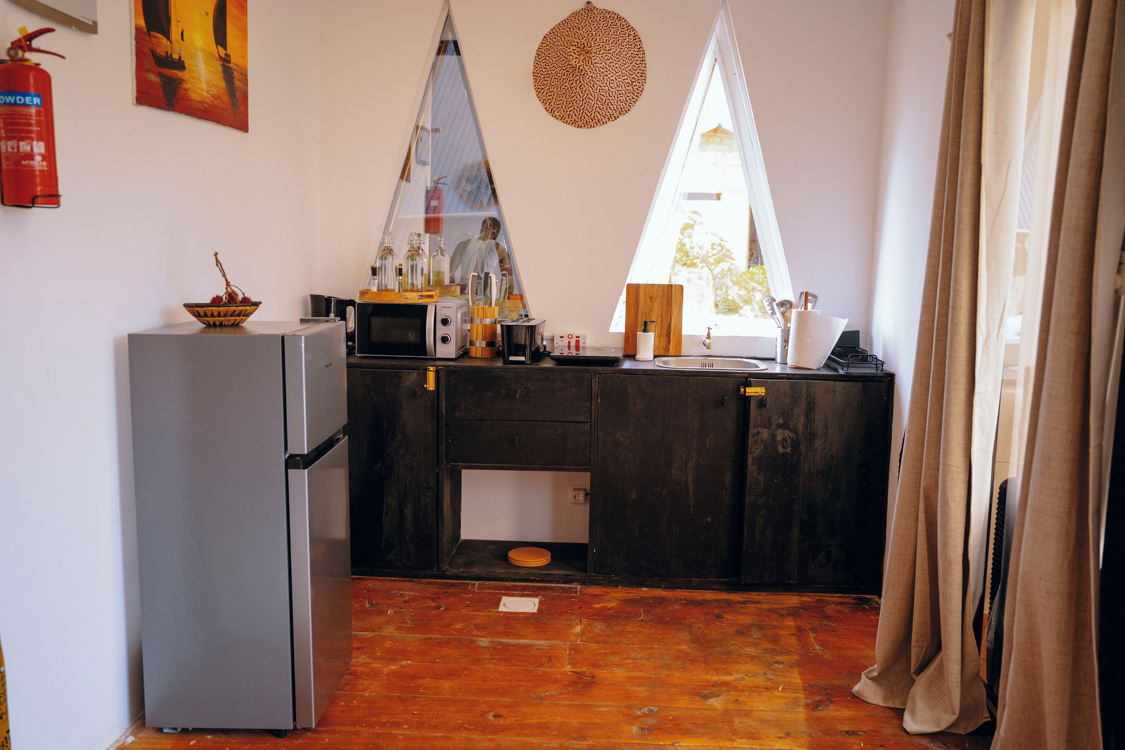 Ferienhütte, Gartenblick | Eigene Küche | Mini-Kühlschrank, Mikrowelle, Herdplatte