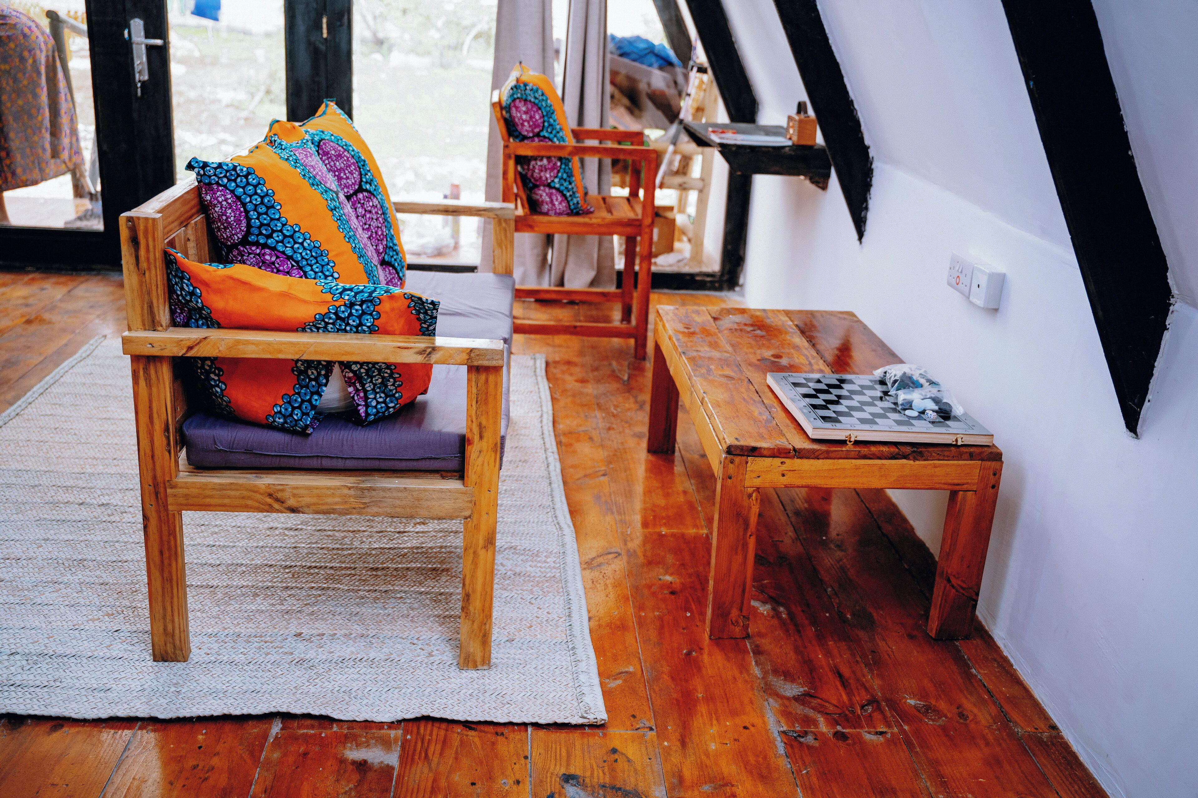 Ferienhütte, Gartenblick | Wohnbereich