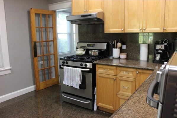Microwave, oven, stovetop, dishwasher