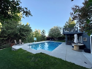 Outdoor pool, a heated pool