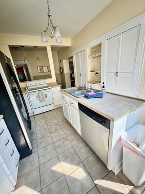 Microwave, oven, stovetop, dishwasher