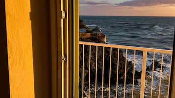 Luxe suite, uitzicht op strand | Terras