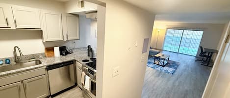 Microwave, oven, stovetop, dishwasher