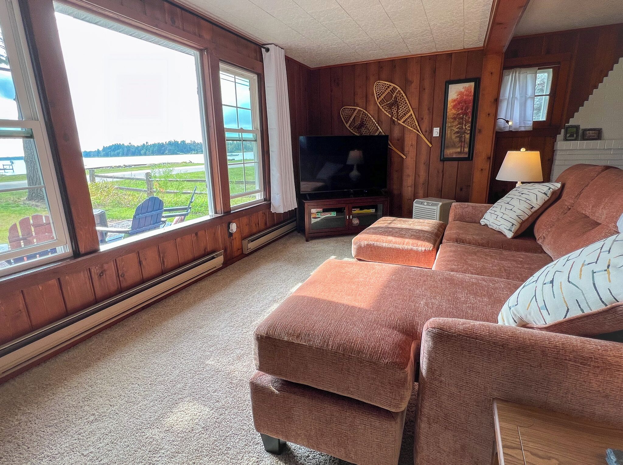 Télévision, cheminée