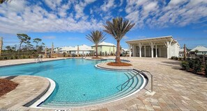Outdoor pool, a heated pool