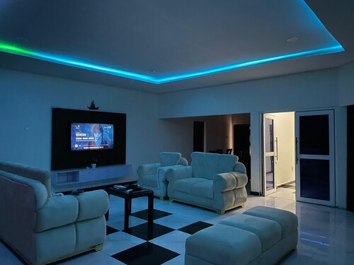 Newly renovated almost heaven 2 bdrm; large living room with view of courtyard.