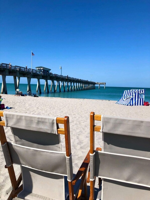 Sun loungers, beach towels