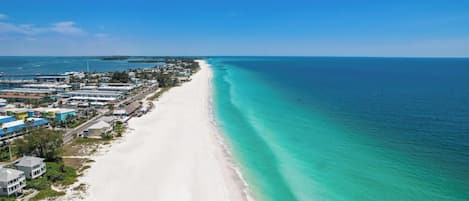 Sun-loungers, beach towels