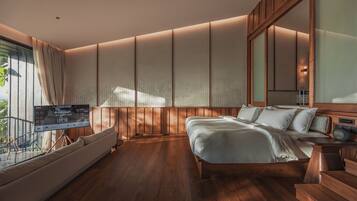 Svit Premium - balkong - utsikt mot trädgården | Värdeförvaringsskåp på rummet, ljudisolering och gratis wi-fi