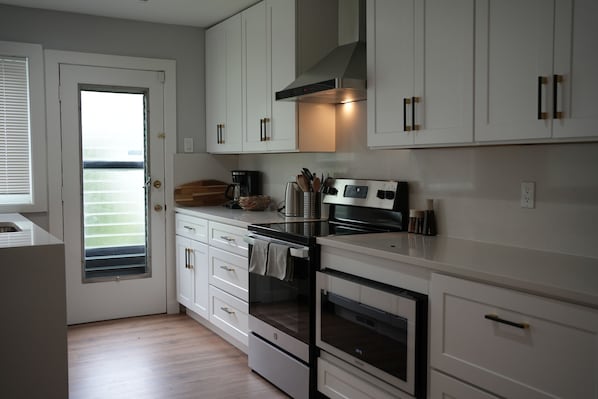 Microwave, oven, stovetop, dishwasher
