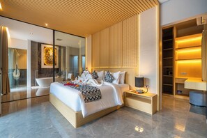 In-room safe, desk, laptop workspace, iron/ironing board