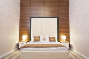 Family Quadruple Room, Balcony, Garden View | In-room safe, desk, laptop workspace, iron/ironing board