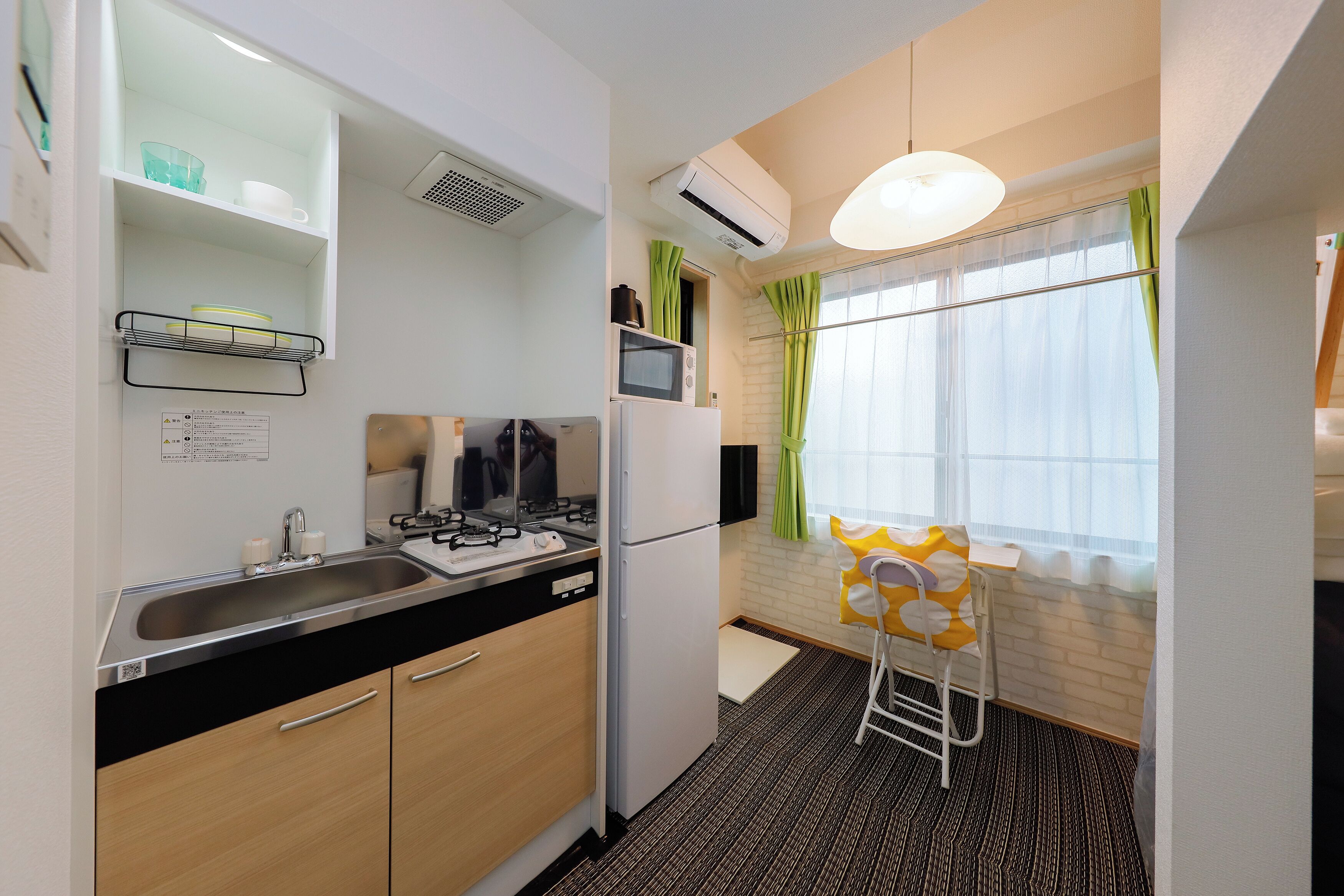 Apartment | Private kitchen | Mini-fridge, microwave, stovetop, electric kettle